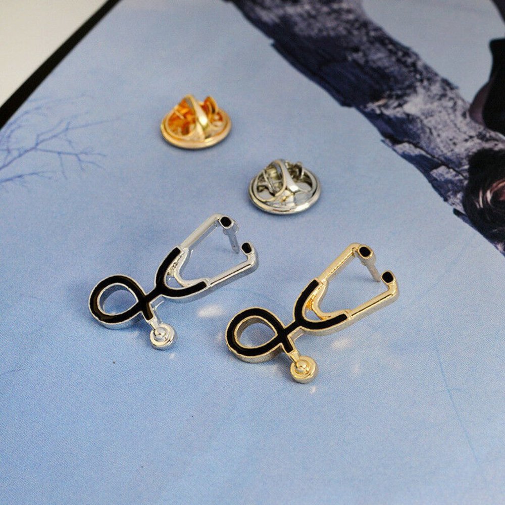 NWOT Adorable Gold Stethoscope Pin - Picture 5 of 12